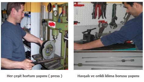 Her çeşit klima hortumu ve borusu imalatı